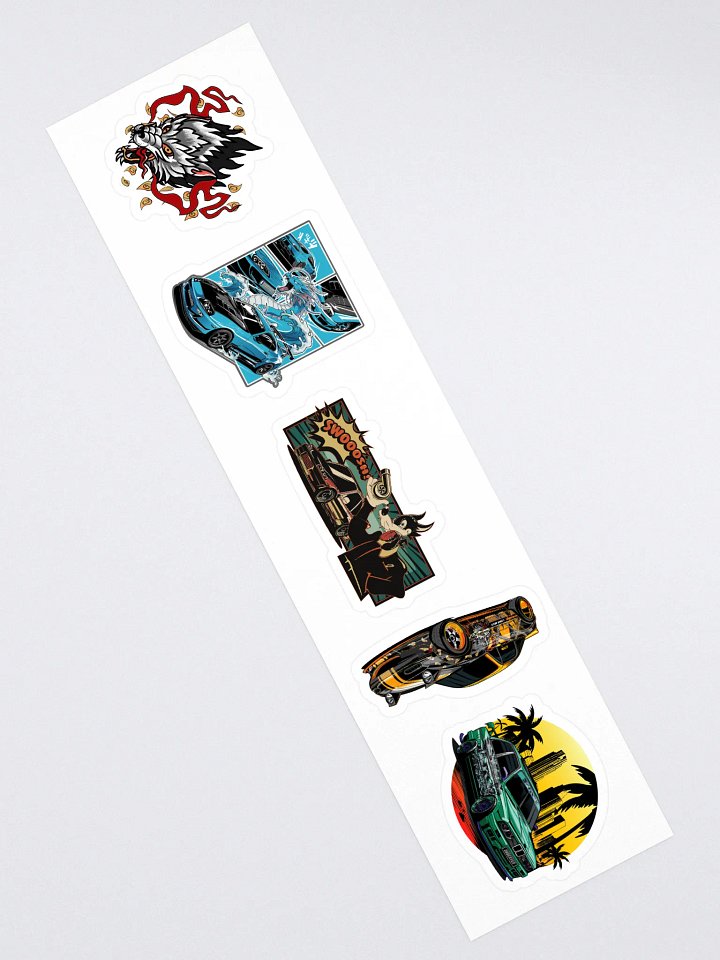 Sticker Strip 15" x 3.75" Laika Beast,Hydra,Swirl Wolf & Observer Stickers product image (2)