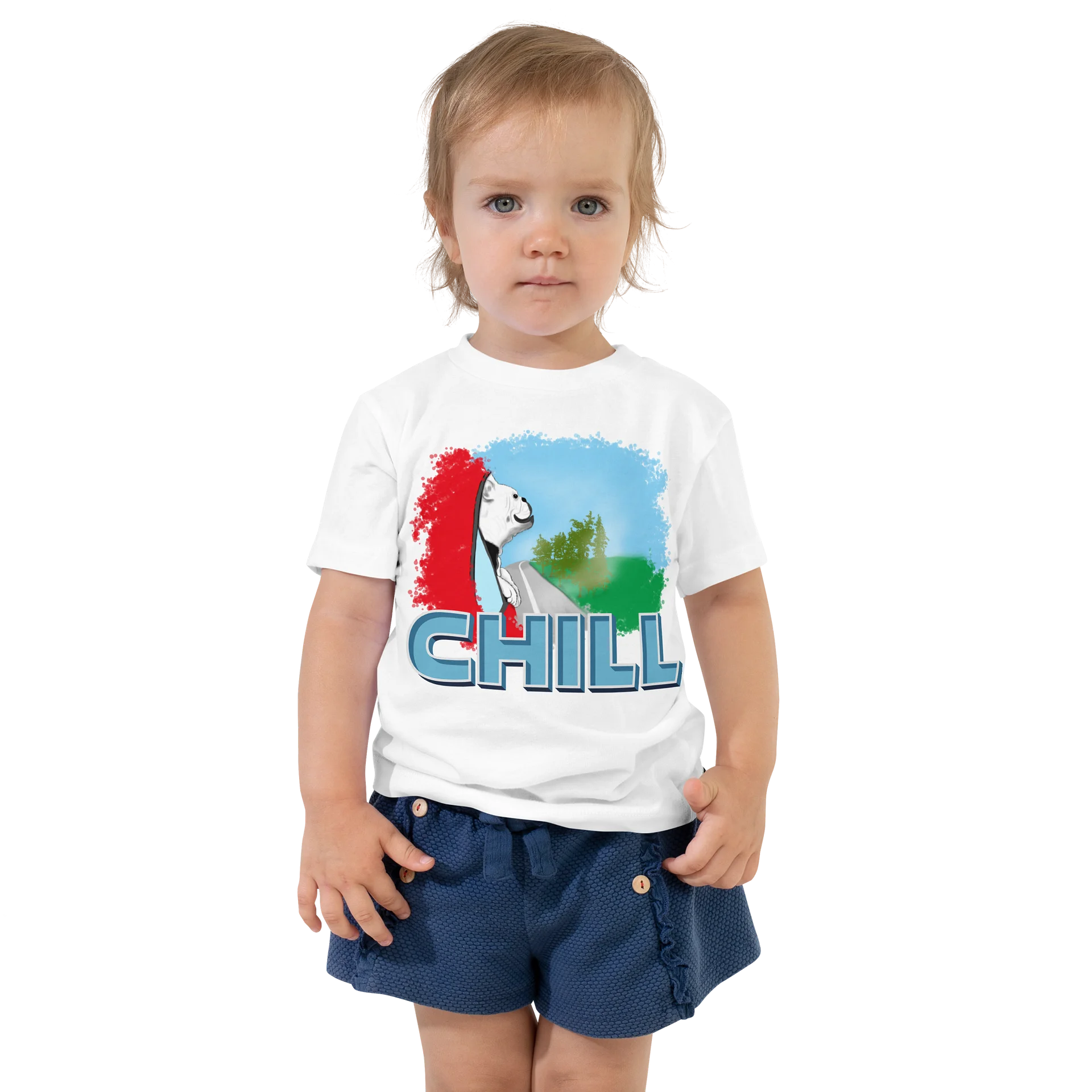 "CHILL" Dog (looking out car window) Toddler T-Shirt - Bella+Canvas product image (2)