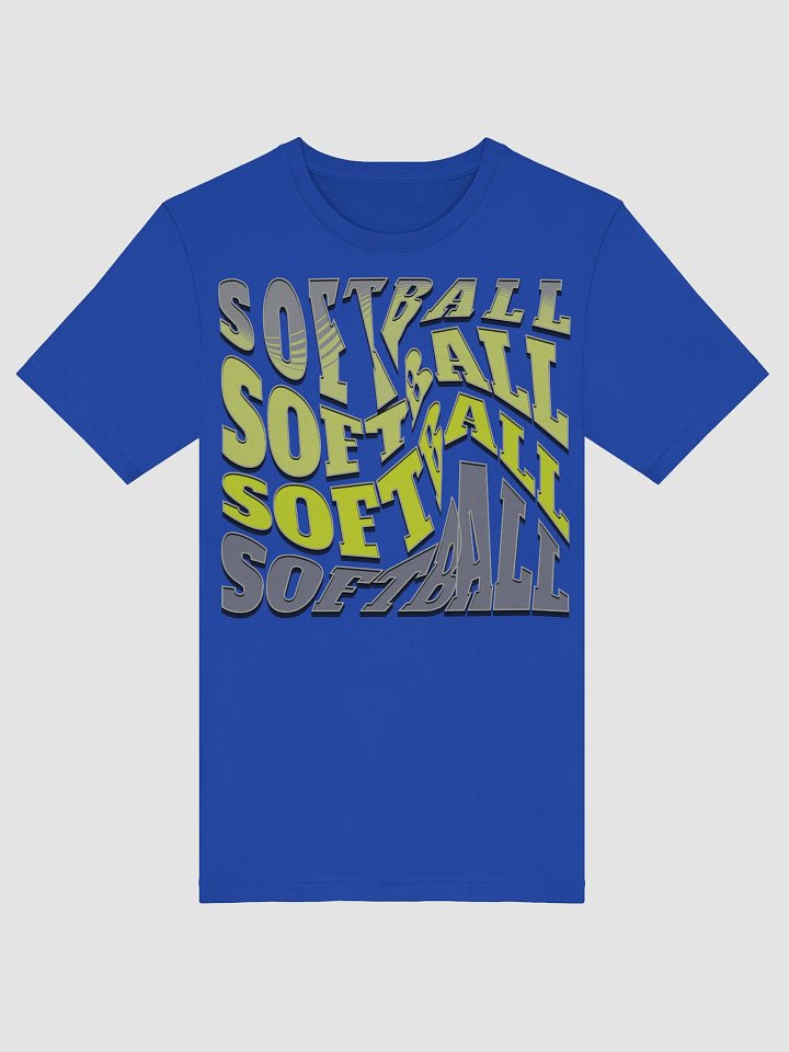 Swirl Softball Typography Extravaganza T-Shirt product image (1)