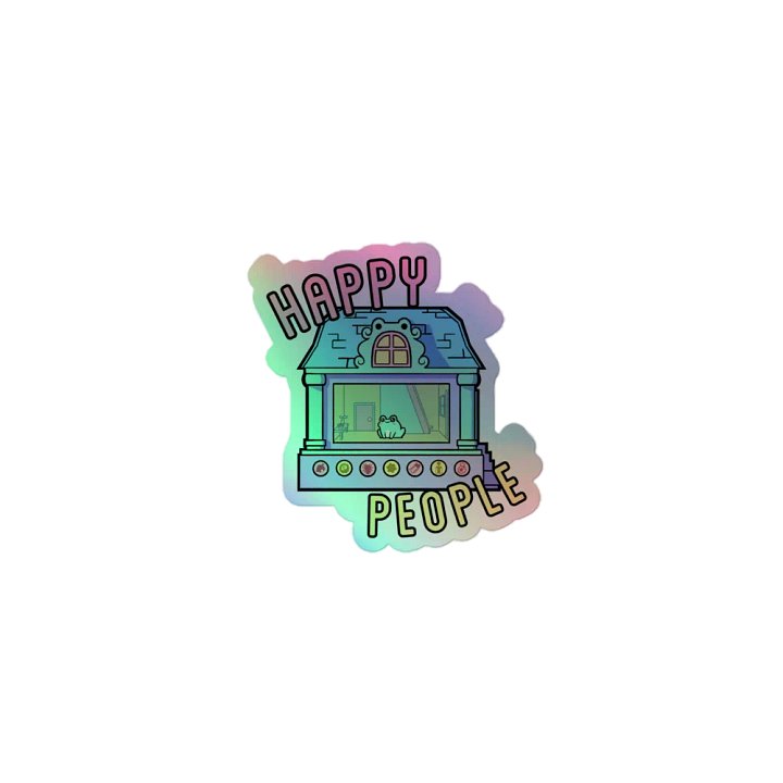 'Pixel Frogs' Holographic Sticker product image (1)