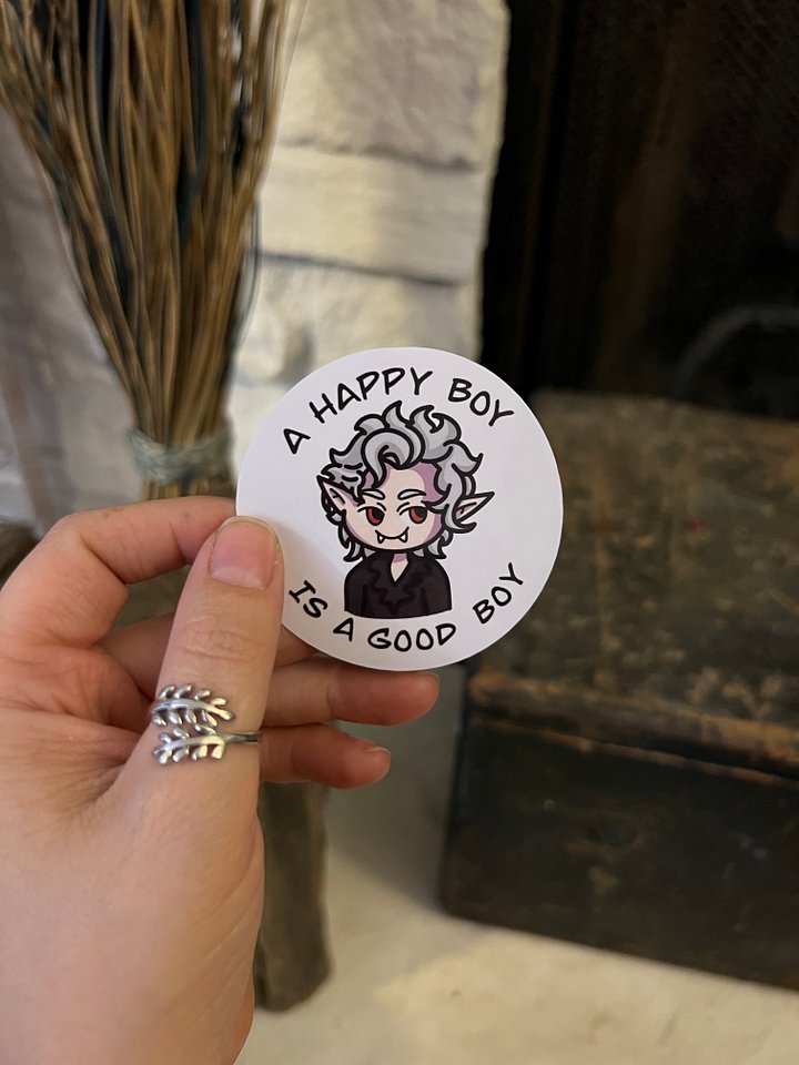 A Happy Boy Is A Good Boy Vinyl Sticker product image (1)