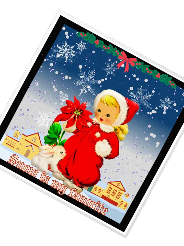 Snow is My Favorite, Retro Baby Sticker product image (1)