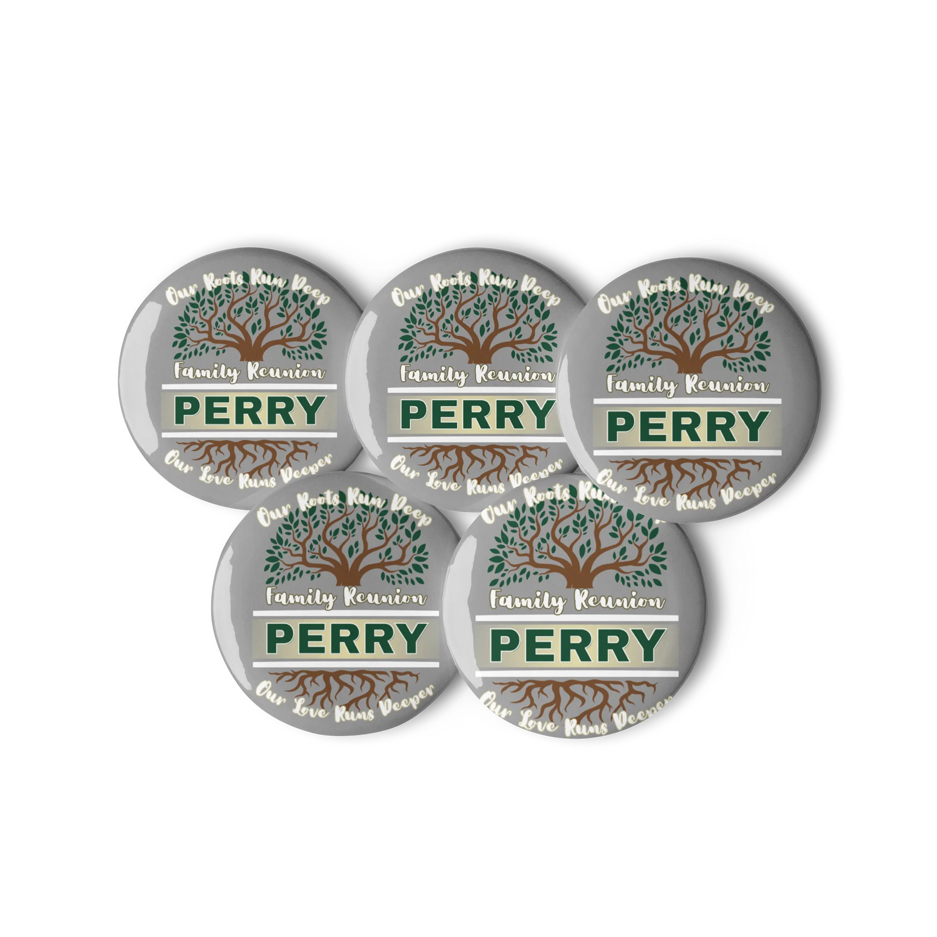 Family Tree Pin Buttons for Perry Family Reunion 2026 | Legacy Edition product image (3)