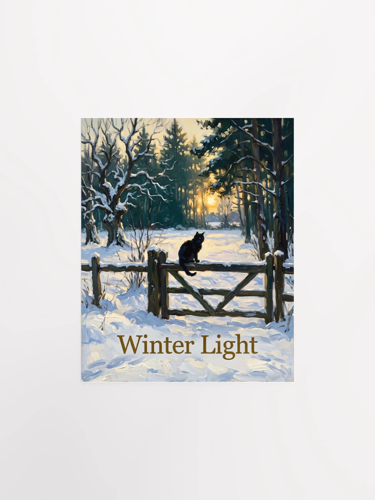 Winter Fence Cat Poster product image (25)