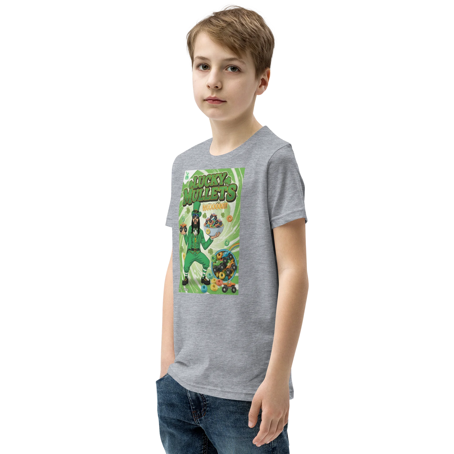 Bella+Canvas Youth Short Sleeve T-Shirt : LUCKY MULLET product image (47)