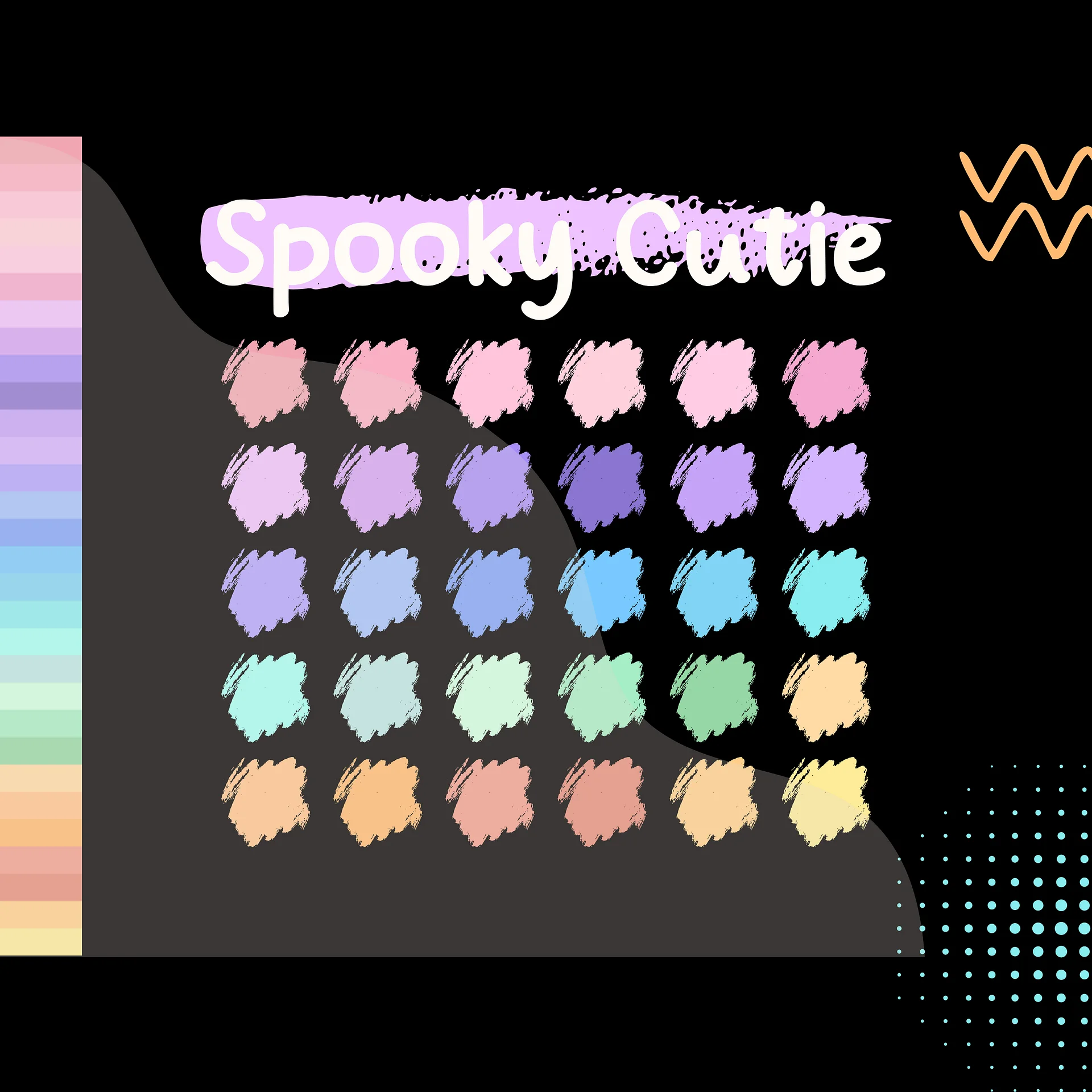 Spooky Cutie Procreate Color Palette with HEX Codes ★ DIGITAL ★ product image (2)