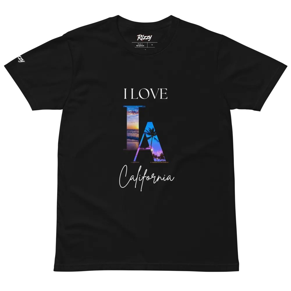 I love LA T-Shirt with Picture Blue Sky Background in the LA Letters product image (2)