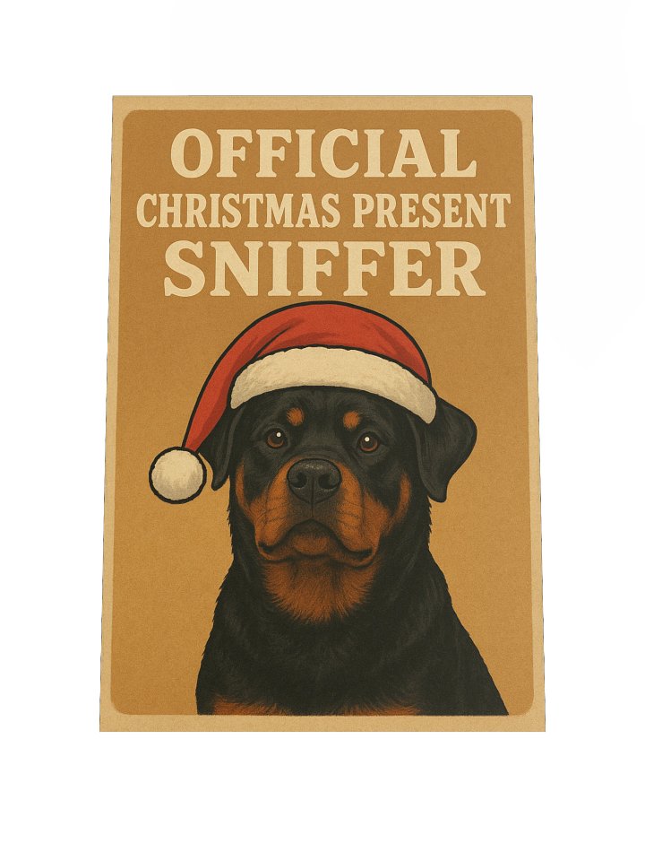 Rottweiler Official Christmas present sniffer Poster product image (2)