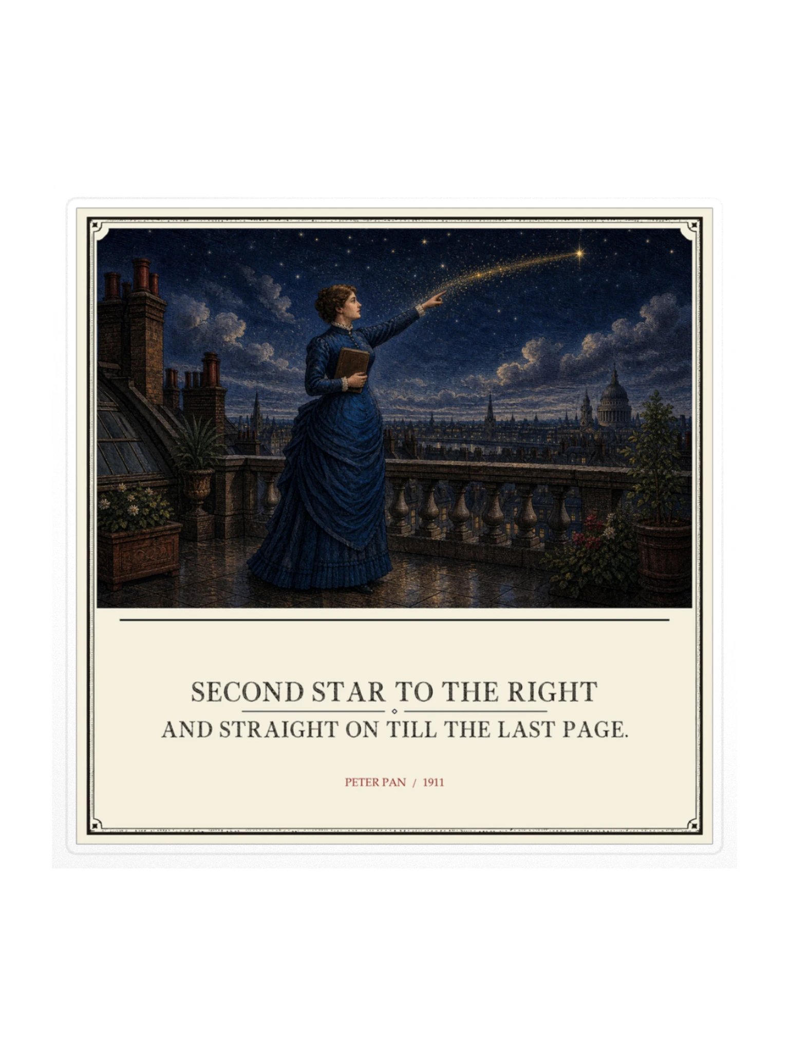 Second Star Right Straight On Till Last -- Peter Pan Sticker product image (1)
