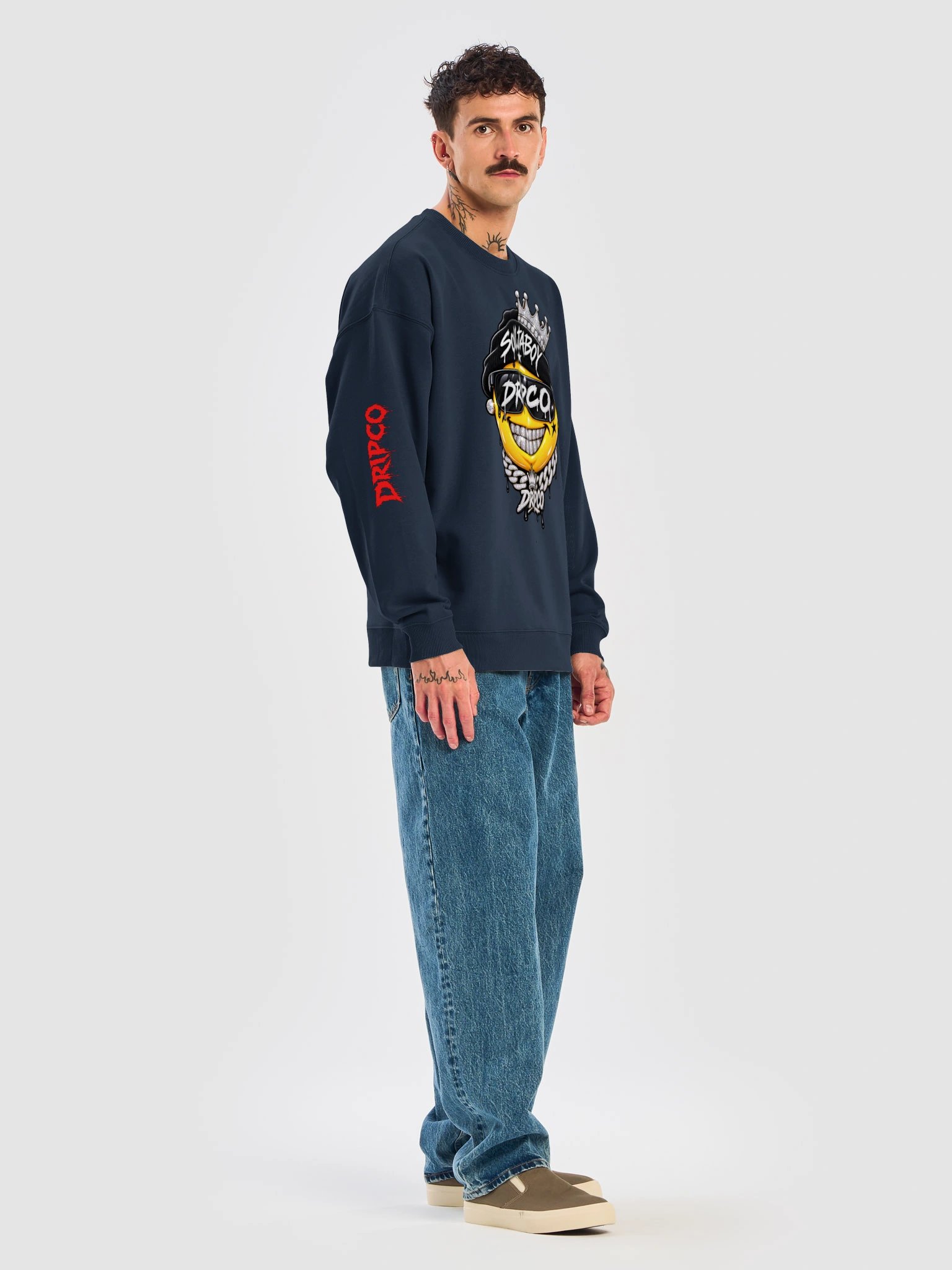 Dripco Crown Smiley Oversized Sweatshirt product image (2)
