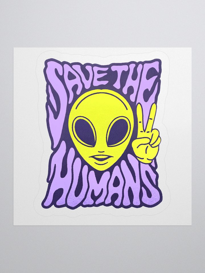 Peaceful Alien Kiss Cut Sticker product image (2)