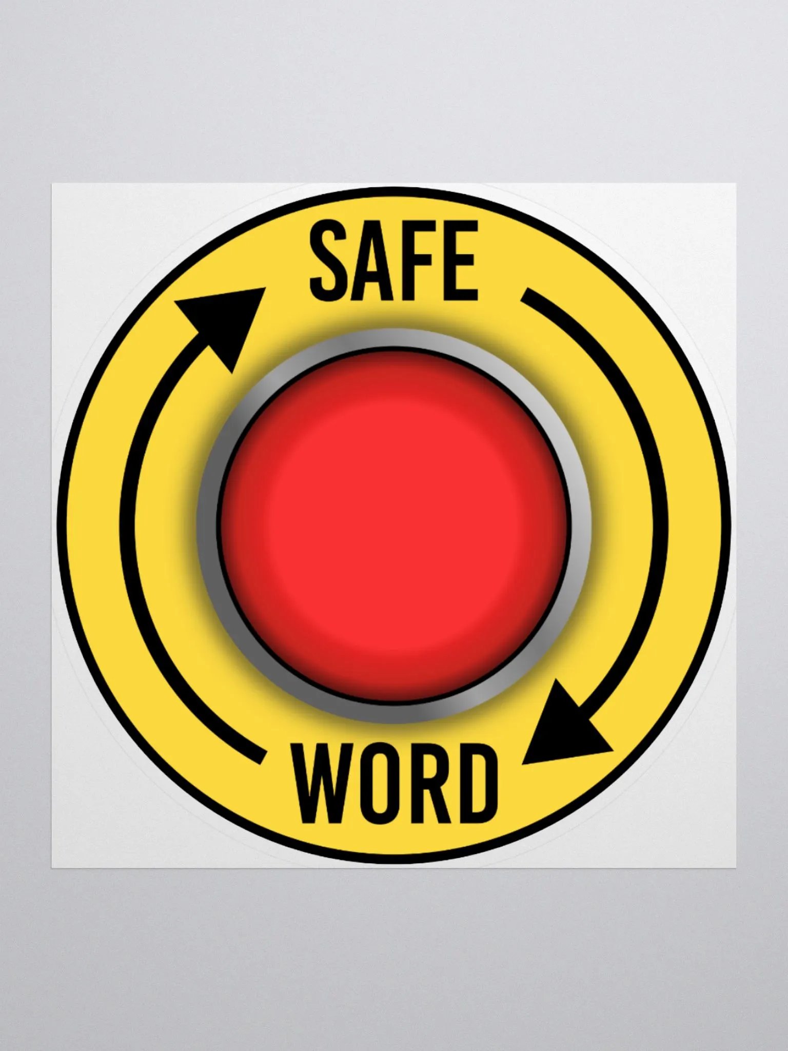 SAFE WORD Emergency Stop Sticker product image (1)