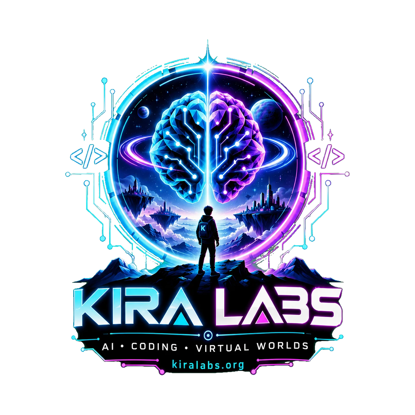 Kira Labs AI portal artwork from the shirt