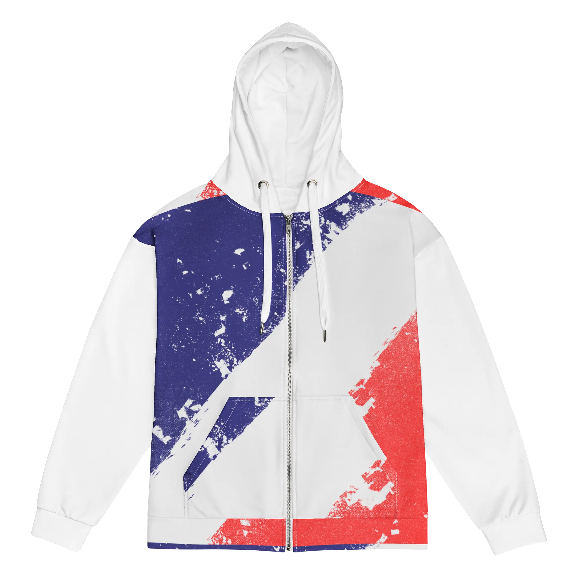 Distressed Flag Stripe Zip Hoodie product image (1)