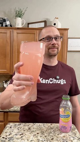 Chugging Snapple Pink Lemonade! #kenchugs #snapple #fyp