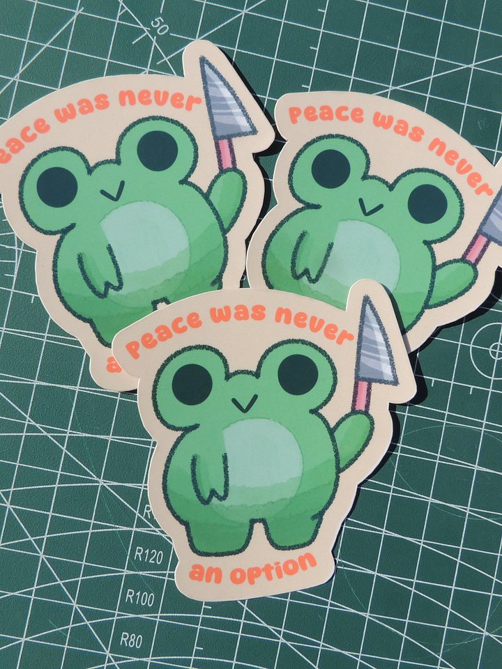 Peace Was Never An Option Sticker product image (1)