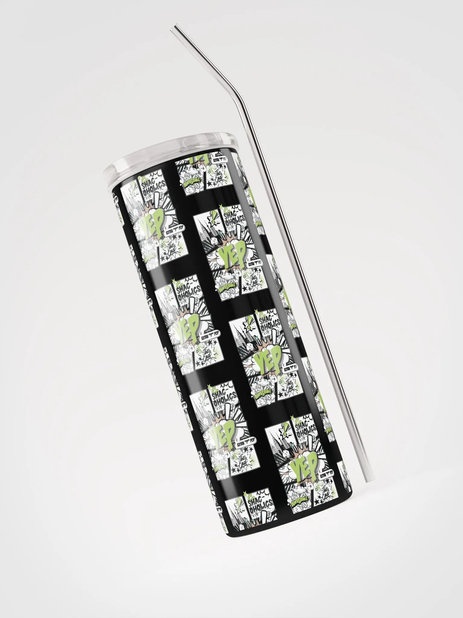 Shac-oholics Comic Blast Tumbler - Green 