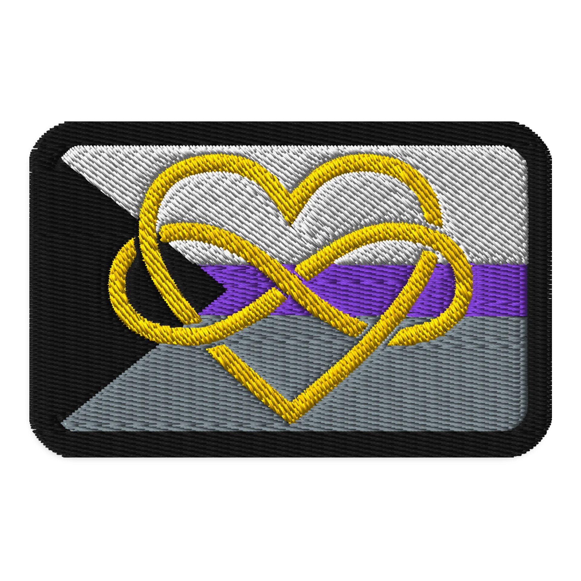 Demisexual Poly Infinity Heart Patch - Rectangle product image (1)