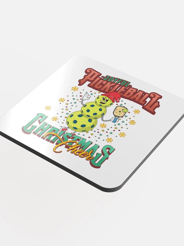 Joyful Pickleball Christmas Cheer Snowman Coaster Set product image (1)