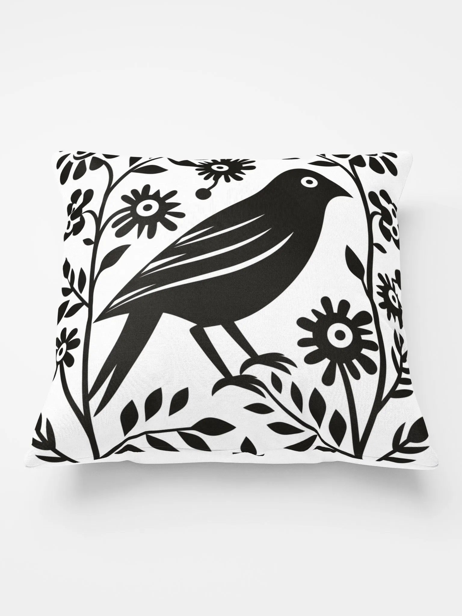 COZY PILLOW - CROW & FLOWERS product image (1)