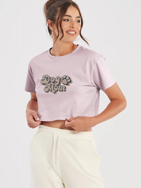 Dog Mom Cropped shirt - Large Print product image (1)