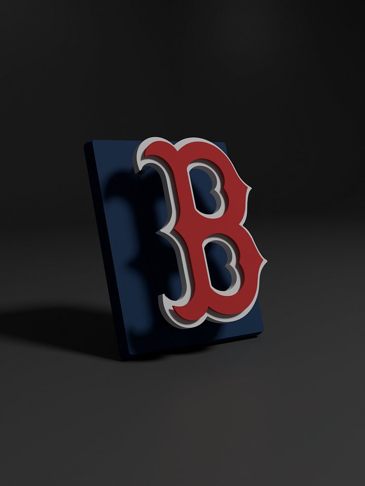 Boston Red Sox B 3D Printed Floating Logo Sign (Digital File Only) product image (1)