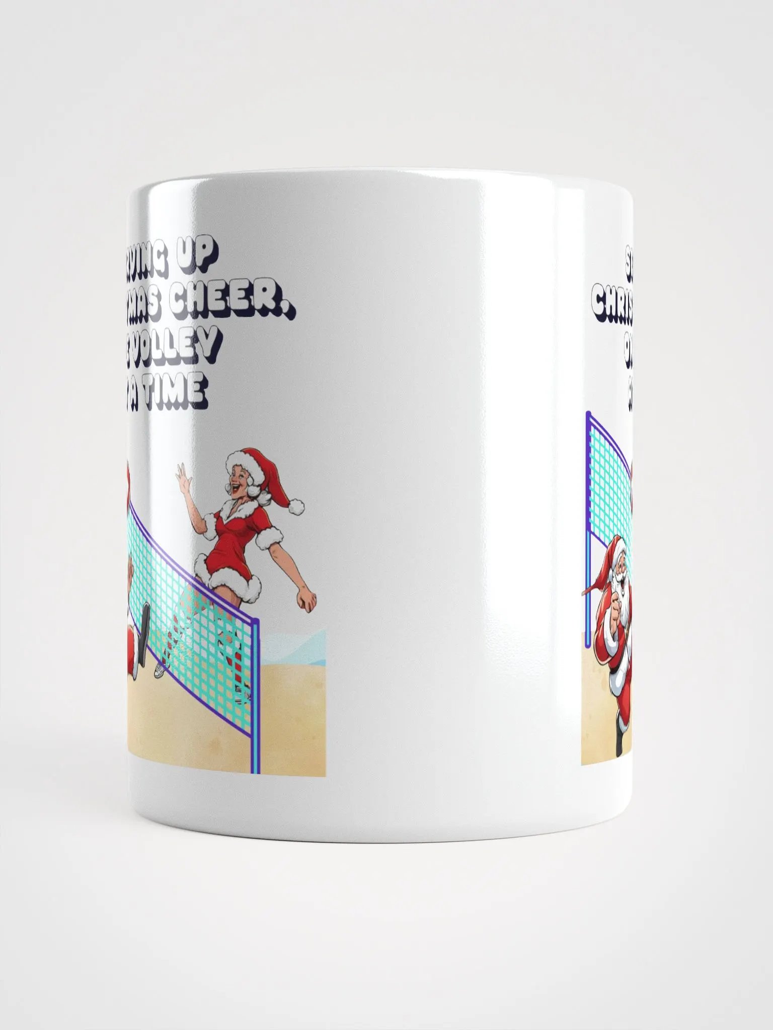 Serving Up Christmas Cheer, One Volley At A Time White Mug product image (15)