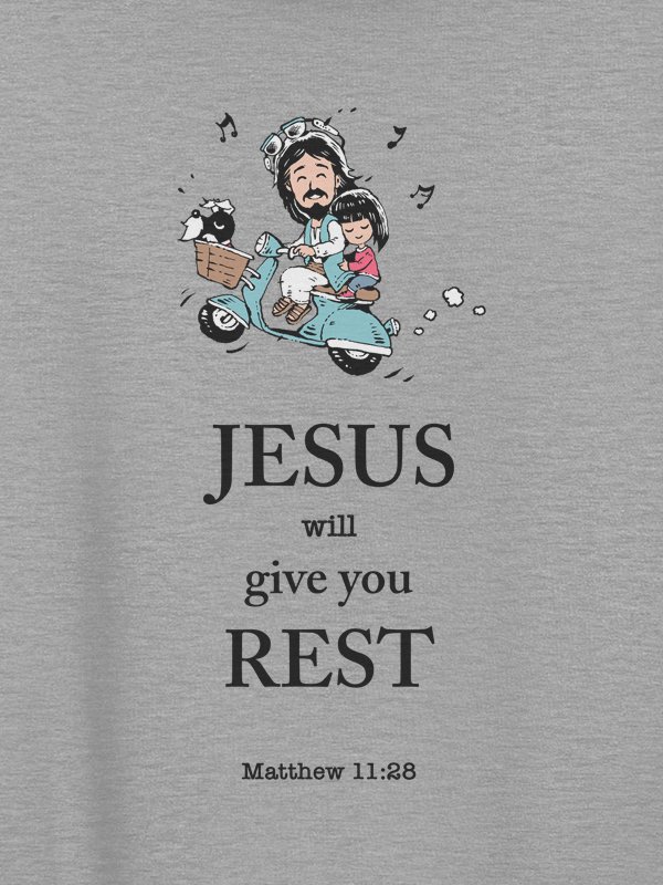 "Jesus will give you rest" unisex hoodie product image (2)