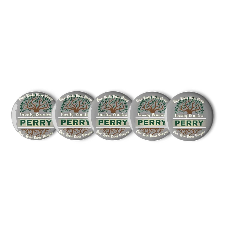 Family Tree Pin Buttons for Perry Family Reunion 2026 | Legacy Edition product image (1)