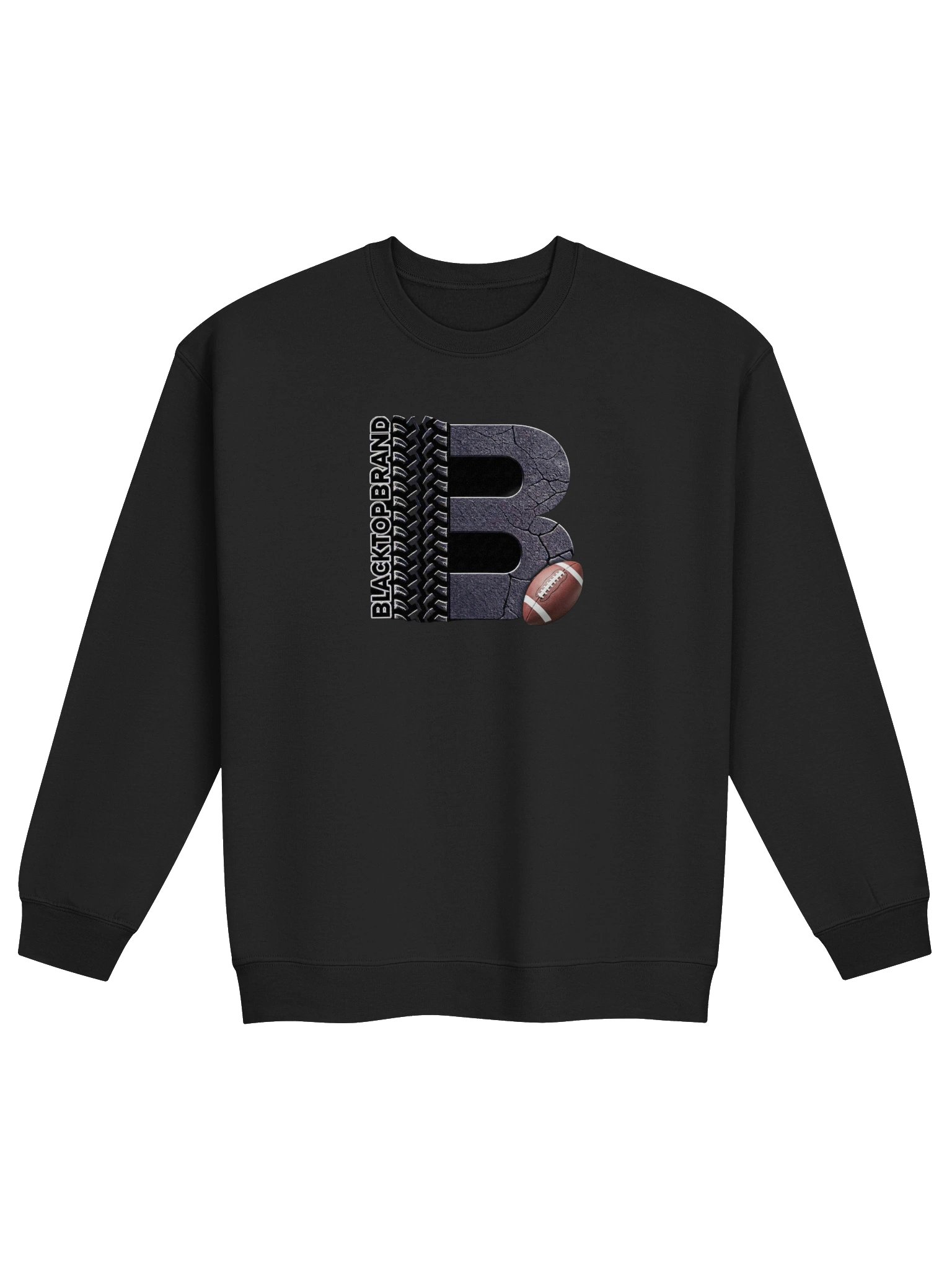 Blacktop Brand Football Logo Crewneck Sweatshirt product image (6)