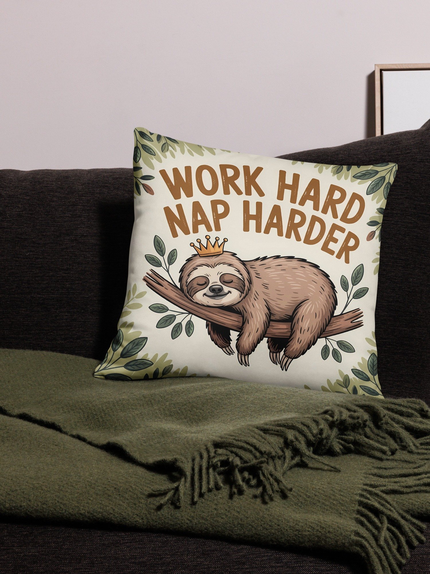 Work Hard Nap Harder Non-Sacral Pillow product image (2)