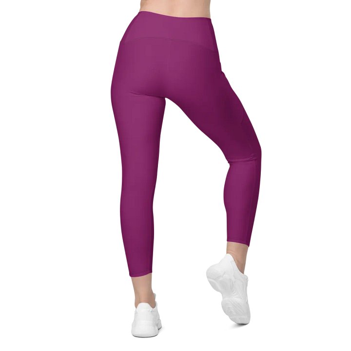 Sunset Purple Crossover Leggings with Pockets product image (2)