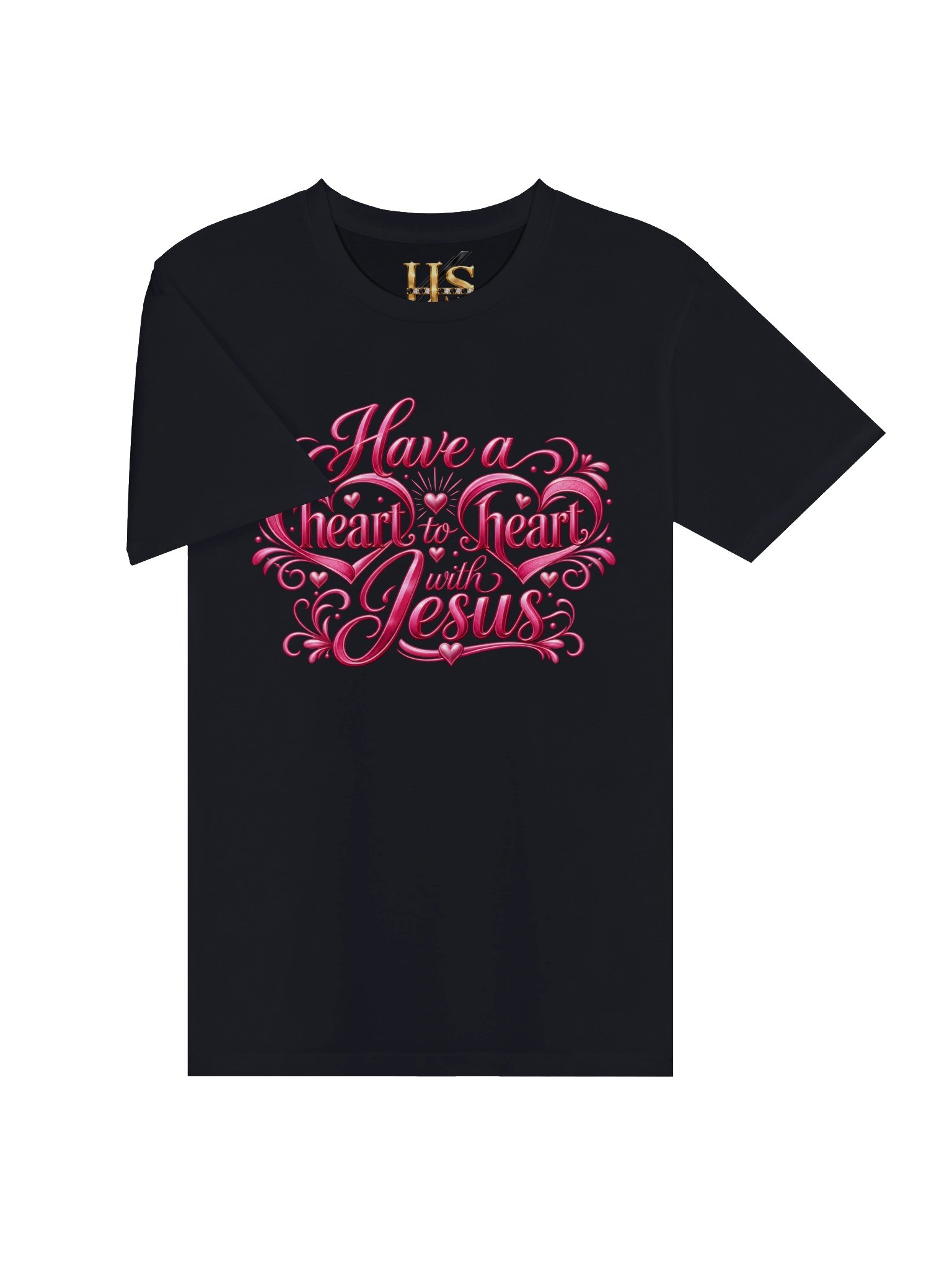 Hot Pink — Have a Heart-to-Heart with Jesus | Then Watch GOD Move Hot Pink Christian Premium Unisex T-Shirt product image (3)