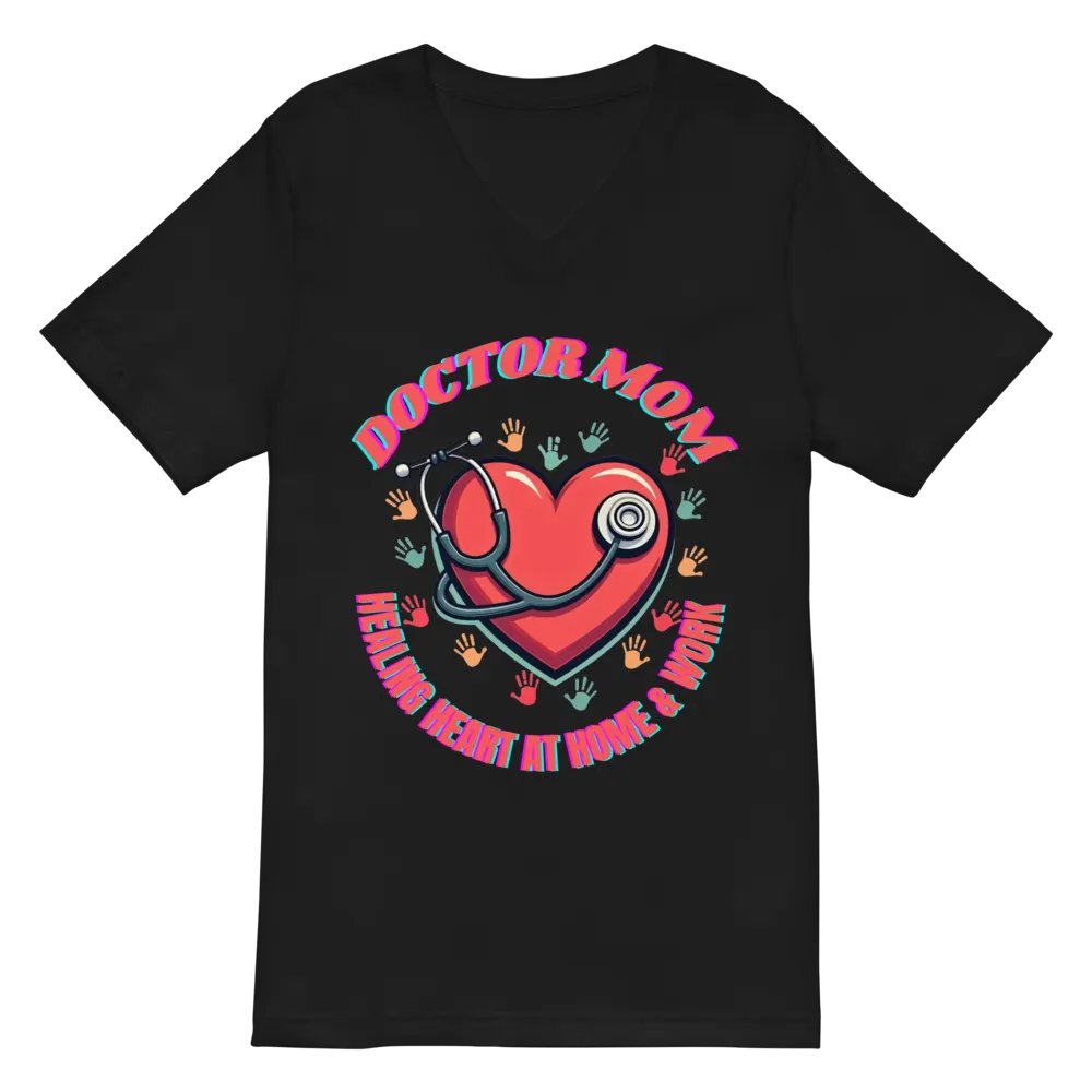 Healing Heart Doctor Mom V-Neck Tee product image (3)