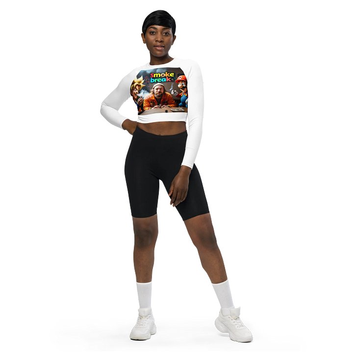 Animated Smoke Break All-Over Print Crop Top product image (1)