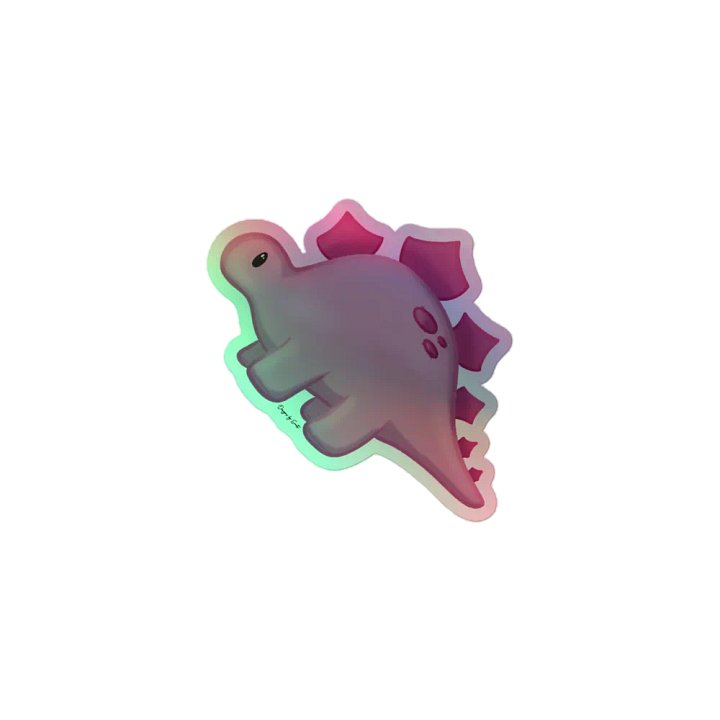 Stegosaurus Plushie Holographic Sticker product image (1)