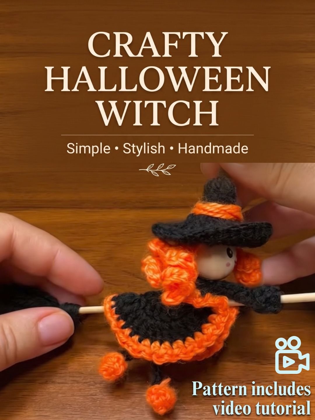 Halloween Witch Crochet Pattern PDF | Amigurumi + Video Tutorial product image (1)