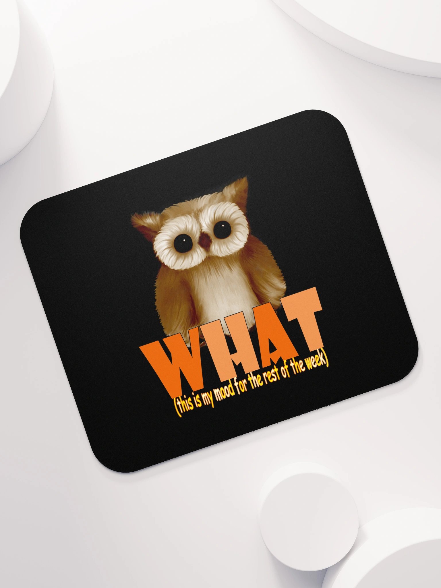 Owl "WHAT" Classic Mouse Pad product image (7)
