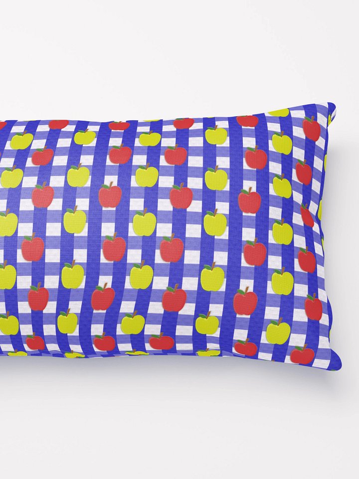 Apple Gingham in Blue Pattern Pillow product image (4)