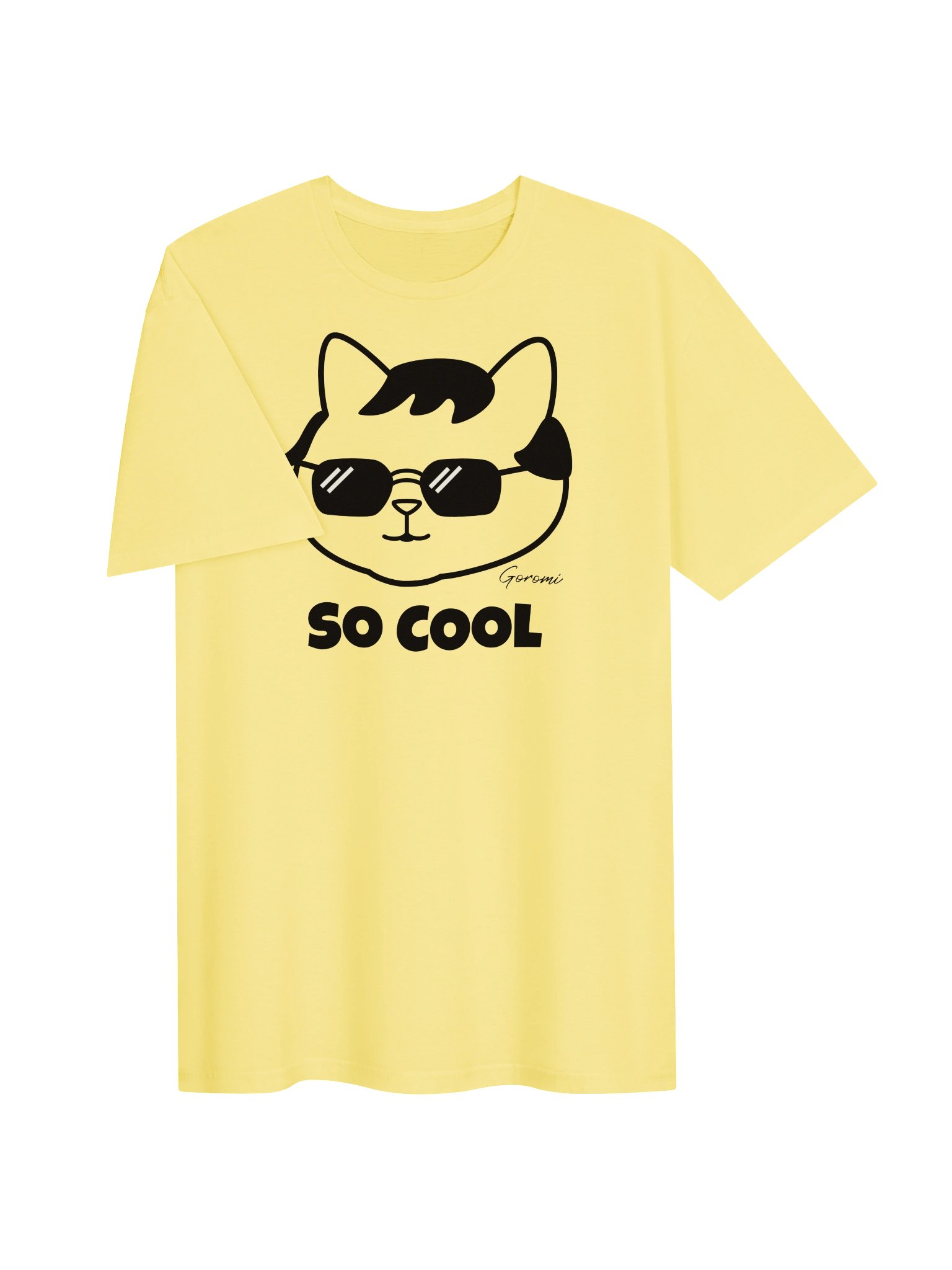 Goromi the Cat in Wig (SO COOL) - Unisex Adult Super Soft Lightweight T-shirt product image (2)