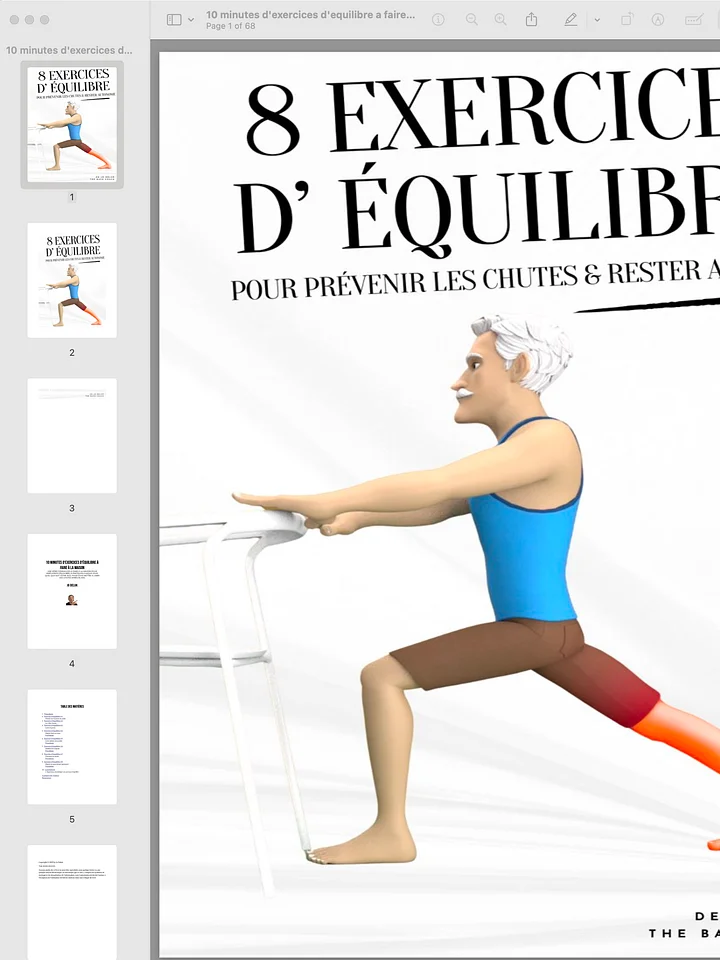 PDF - Exercices équilibre et stabilité 10 minutes d'exercices à faire à la maison product image (2)
