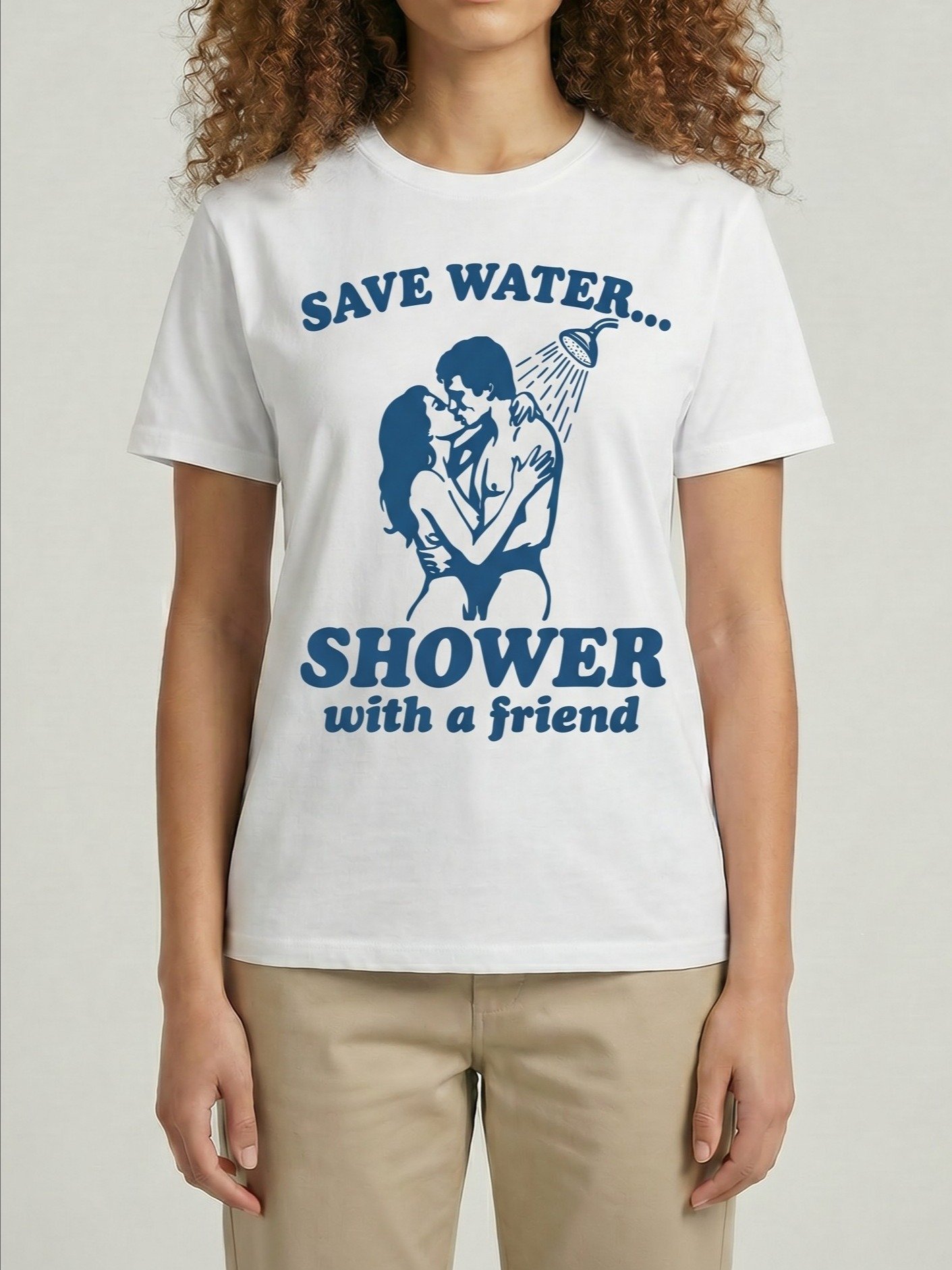 Save Water Shower With A Friend Adult Humor T-Shirt product image (1)