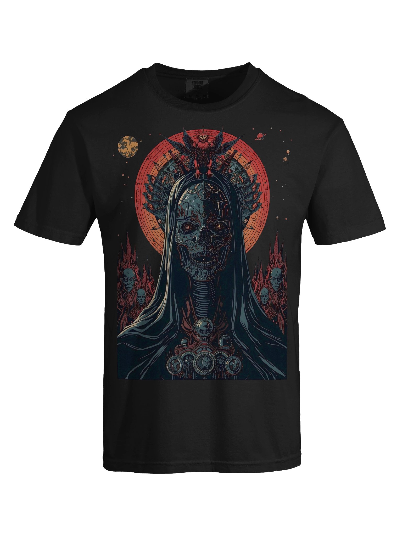 Neon Gothic Skull Heavyweight T-Shirt product image (2)