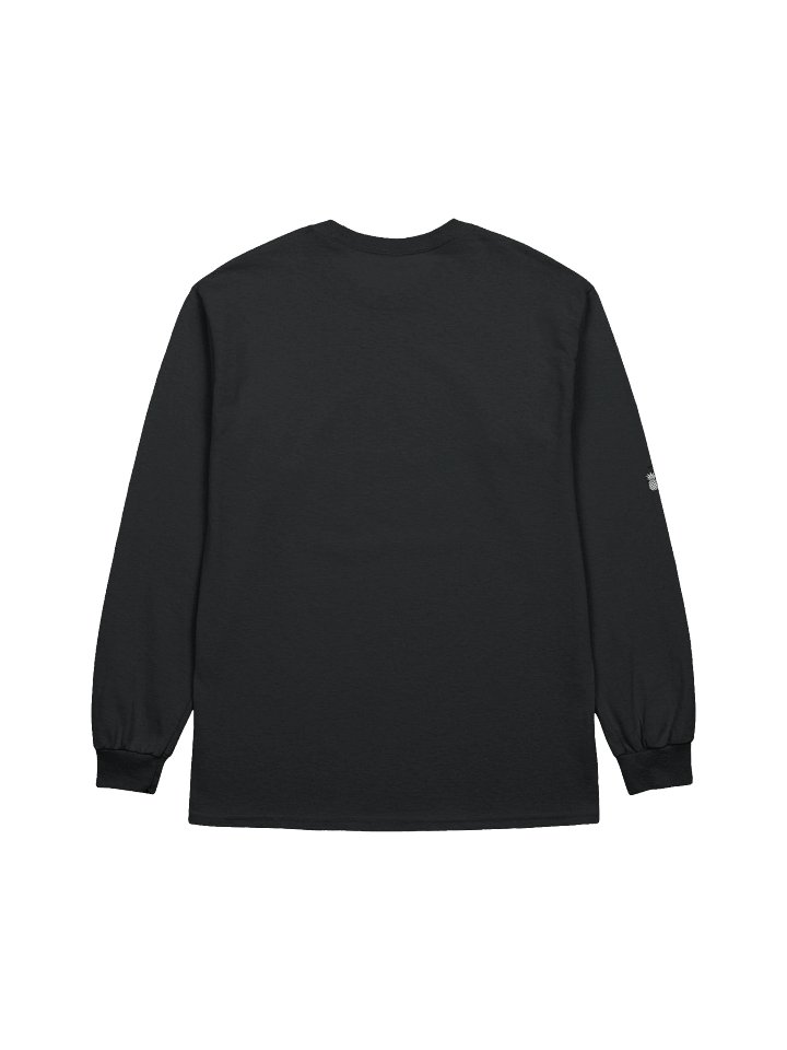 Boxy Fit Lucky Pineapple® Minimalist Long Sleeve Unisex Solid Color T-Shirt (Black & Dark Colors) product image (2)