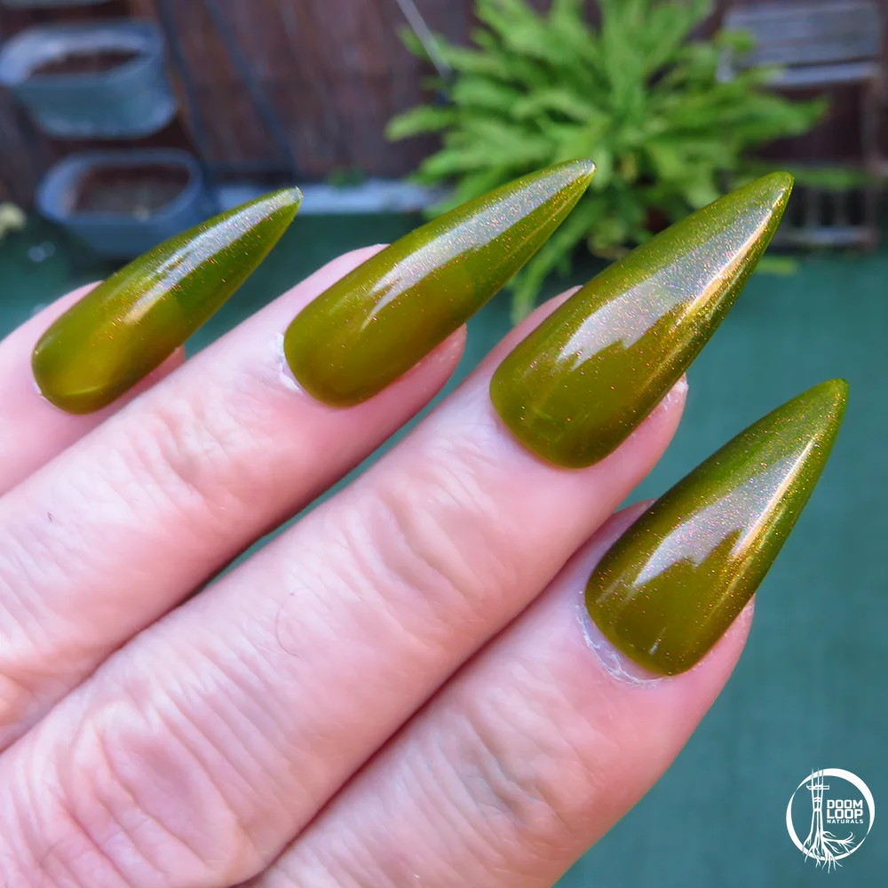 DOLORES SPARK - Shimmery Green Translucent Jelly Nail Polish product image (2)