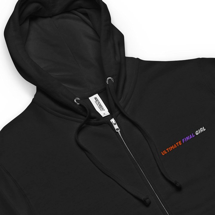 "Ultimate Final Girl" Embroidered Zip-Up Hoodie product image (2)