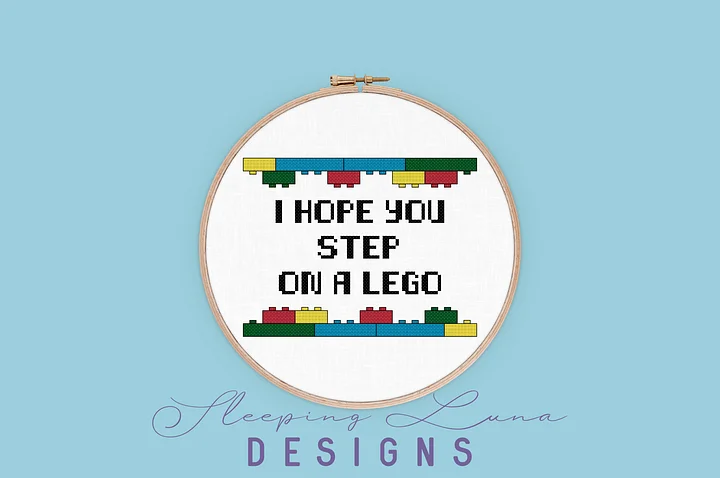 Step On A Lego - Cross Stitch Pattern product image (1)