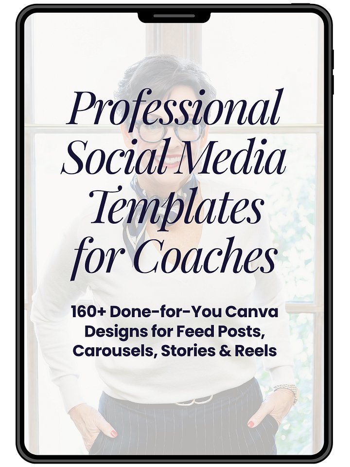 Professional Social Media Templates for Coaches: 160+ Done-for-You Canva Designs for Feed Posts, Carousels, Stories & Reels product image (1)