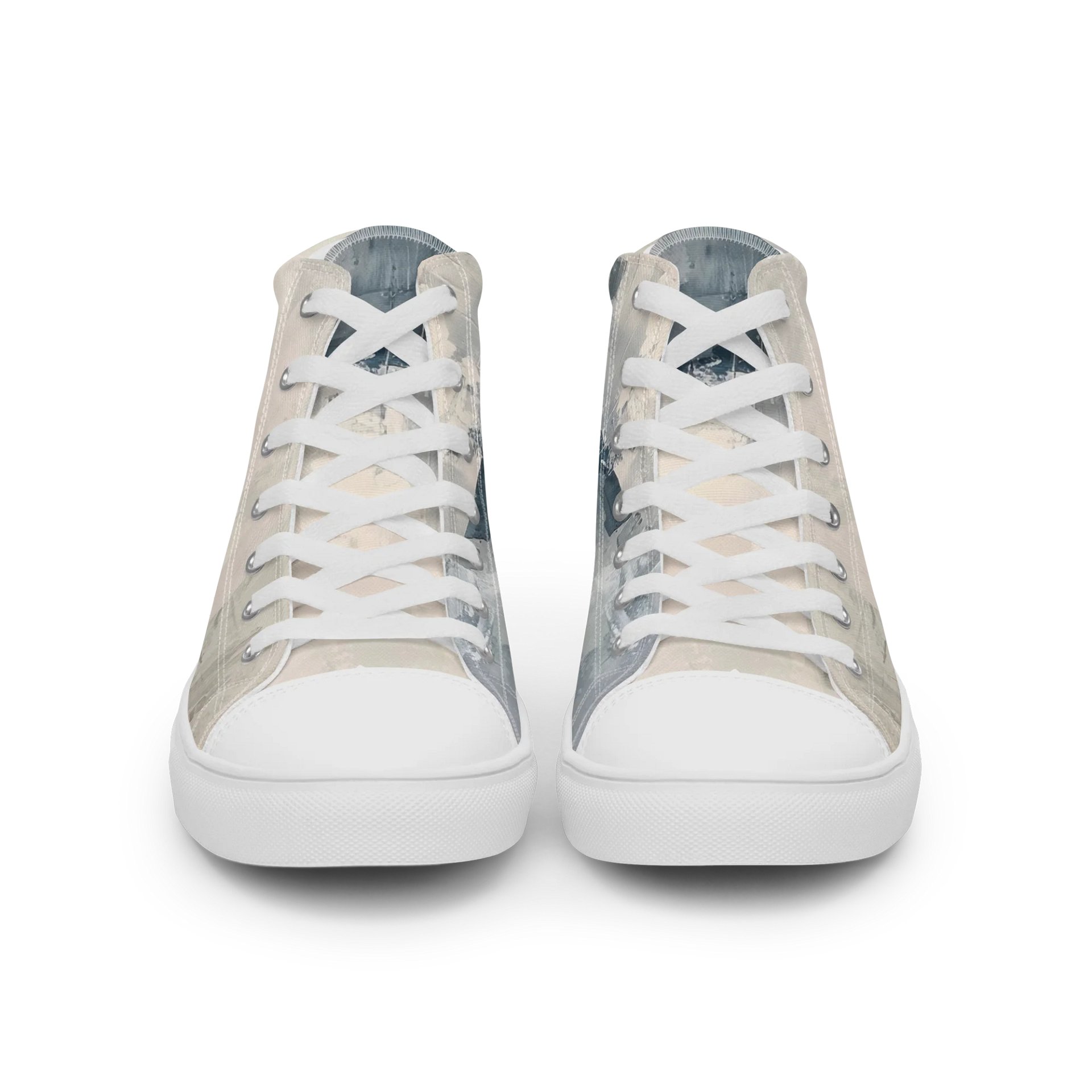 Harmonious Brushstrokes High Top Canvas Shoes product image (3)