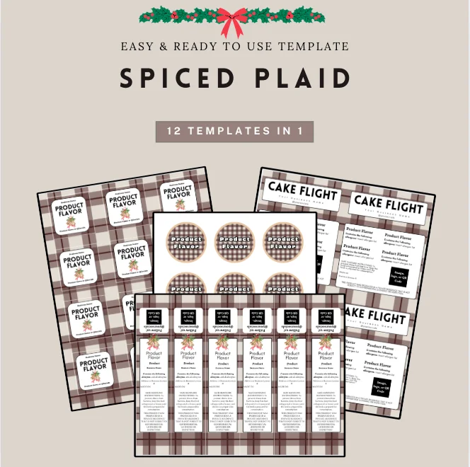 Spiced Plaid Label Template Bundle product image (1)